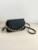 Chain Decor Quilted Crossbody Bag