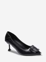 Chain Decor Slip-On Pumps