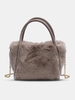Chain Fluffy Faux Fur Shoulder Handbag