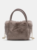 Chain Fluffy Faux Fur Shoulder Handbag