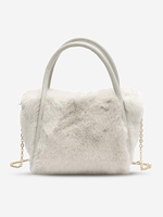 Chain Fluffy Faux Fur Shoulder Handbag