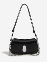 Chain Metal Decor Shoulder Bag