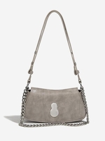 Chain Metal Decor Shoulder Bag