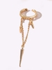 Chain Rivet Engraved Letter Ring
