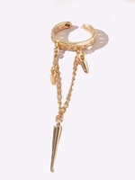 Chain Rivet Engraved Letter Ring