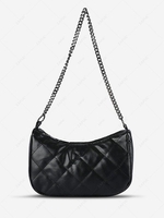 Chain Solid Shoulder Tote Baguette Bag