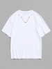 Chain Spring Detail Short Sleeve T-shirt S White
