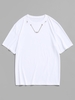 Chain Spring Detail Short Sleeve T-shirt Xl White