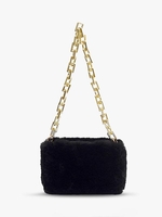 Chain Strap Fluffy Faux Fur Shoulder Bag