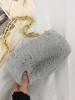 Chain Strap Fluffy Faux Fur Shoulder Bag