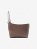 Chain Straps One Shoulder Crop Top M Coffee