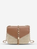 Chain Textured Tassel Crossbody Bag