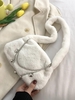 Chains Detail Fluffy Faux Fur Crossbody Bag