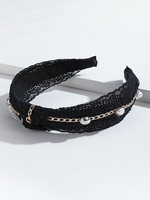 Chains Faux Pearls Decor Headband