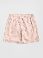 Character Print Pockets Drawstring Beach Shorts Xl Orange pink