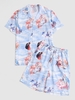 Characters Renaissance Art Printed Shirt and Shorts Set Xxl Coral blue