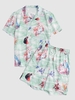 Characters Renaissance Art Printed Shirt and Shorts Set Xxl Light green