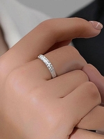 Chasm Pattern Adjustable Opening Couple Ring