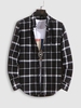 Check Long Sleeve Shirt Xs Black
