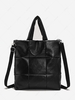 Checked Crossbody Tote Bag
