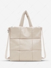 Checked Crossbody Tote Bag