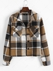 Checked Flap Pocket Shacket Xl
