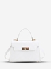 Checked PU Crossbody Tote Bag