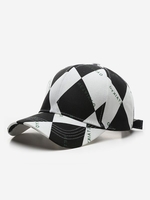 Checkerboard Graphic Baseball Cap
