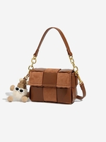 Checkerboard Patchwork Chains Crossbody Bag