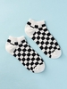 Checkerboard Pattern Ankle Socks