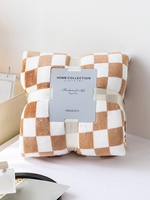 Checkerboard Pattern Couch Bedroom Flannel Blanket