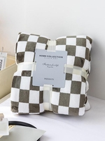 Checkerboard Pattern Couch Bedroom Flannel Blanket