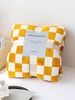 Checkerboard Pattern Couch Bedroom Flannel Blanket