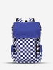 Checkerboard Pattern Flap Couple Backpack