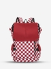 Checkerboard Pattern Flap Couple Backpack