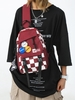 Checkerboard Pattern Outdoor Sling Bag