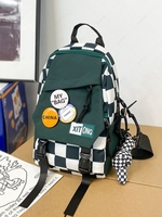Checkerboard Pattern Outdoor Sling Bag