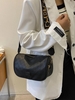 Checkerboard Pattern Solid Color Zipper Cylinder Bag