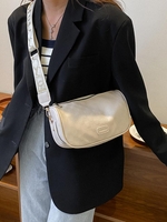 Checkerboard Pattern Solid Color Zipper Cylinder Bag