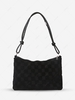 Checkerboard Pattern Zipper Shoulder Bag