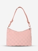Checkerboard Pattern Zipper Shoulder Bag