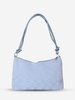 Checkerboard Pattern Zipper Shoulder Bag