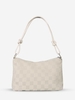 Checkerboard Pattern Zipper Shoulder Bag