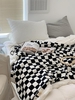 Checkerboard Warm Thermal Fluffy Blanket
