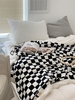 Checkerboard Warm Thermal Fluffy Blanket