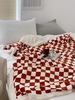 Checkerboard Warm Thermal Fluffy Blanket