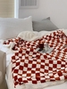 Checkerboard Warm Thermal Fluffy Blanket