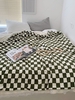 Checkerboard Warm Thermal Fluffy Blanket