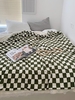 Checkerboard Warm Thermal Fluffy Blanket