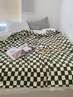 Checkerboard Warm Thermal Fluffy Blanket